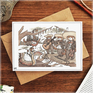 Erlenmeyer Greeting Cards Mariachi Magic ~ Greeting Card featuring Watercolour & Ink Illustration by Stephanie Gray