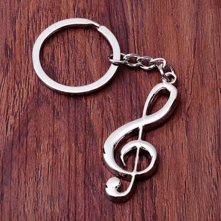 Image of Music Bumblebees Music Gifts,For Teachers Music Themed Stainless Steel Keyring - G Clef