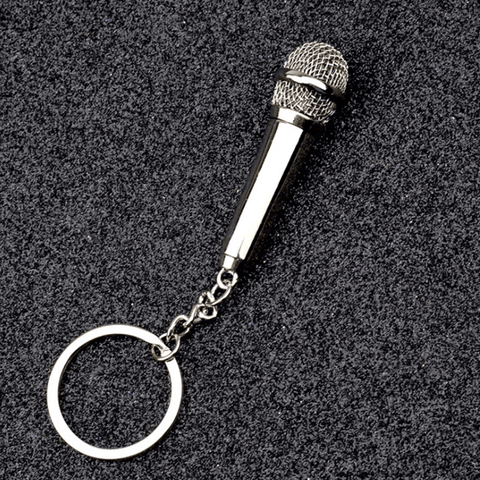 Image of Music Bumblebees Music Gifts Metal Mini Microphone Keyring