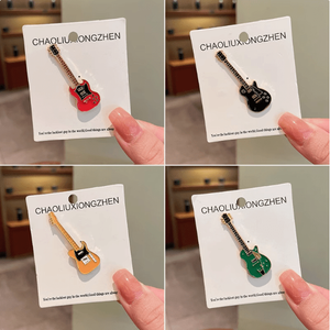 Music Bumblebees Music Jewellery Rock On! Electric Guitar Metal Pin | The Perfect Gift for Musicians