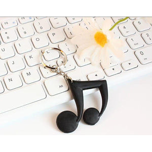 Music Bumblebees Music Keyrings Beamed Quaver Keyrings - Assorted Colours