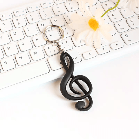Image of Music Bumblebees Music Keyrings G Clef / Treble Clef Keyring / Keychain - Assorted Colours