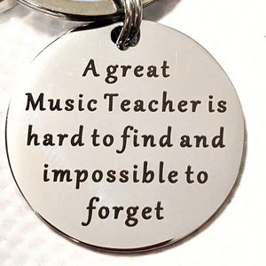 Music Bumblebees Music Keyrings Music Teacher Engraved Keyring with Treble Clef