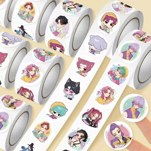Music Bumblebees Music Stickers KPop Demon Hunters Sticker Roll: 500 Music Student Rewards