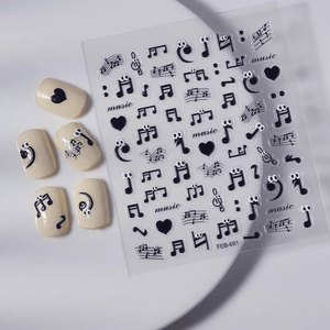 Music Bumblebees Music Stickers Music Themed Nail Art Stickers