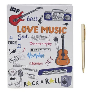 Gibson Notebook Love Music Stationery Set