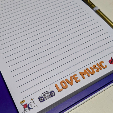 Image of Gibson Notebook Love Music Stationery Set