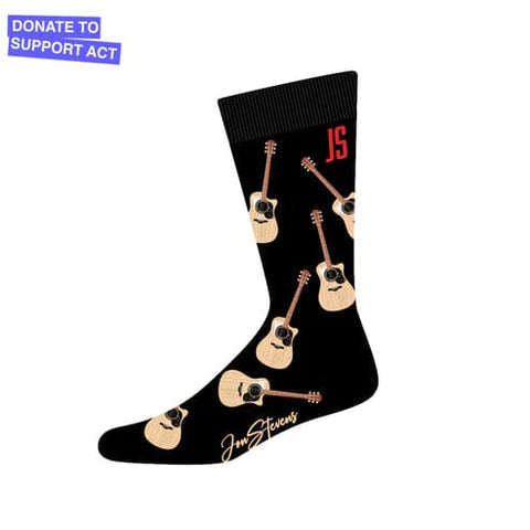Image of Bamboozld Socks Mens Standard Size 7-11 THE GUITAR BAMBOO SOCK BY JON STEVENS - Men and Women