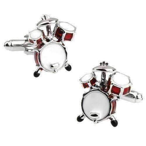 Image of Music Bumblebees Drum Set Music Design Cuff Links Various - Musical Note, Guitar, Drum, Saxophone, Trumpet and Piano