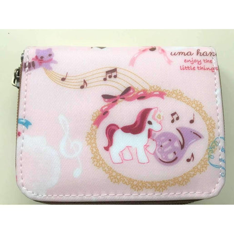 Image of Uma Hana Featured Products,Music Gifts,For Students,New Arrivals Unicorn Pink Uma Hana Music Themed Water Resistant Lady Wallet