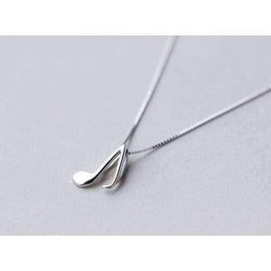 Quaver Music Notes Necklace Silver- Music Gift