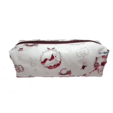 Image of Music Bumblebees Featured Products,Products,Music Stationery,Music Gifts,For Students,Music Gifts for Kids Pink Unicorn Uma Hana Music Themed Water Resistant Rectangular Soft Pencil Case - 3 Patterns