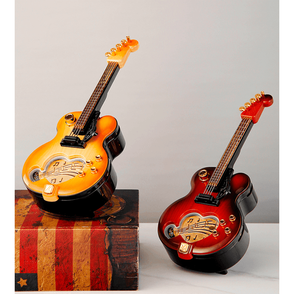 Guitar Jewellery and Music Box with Dancing Figurine Music Bumblebees