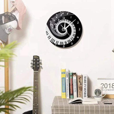 Image of Music Bumblebees Music Clocks Music Piano Clock 30cm