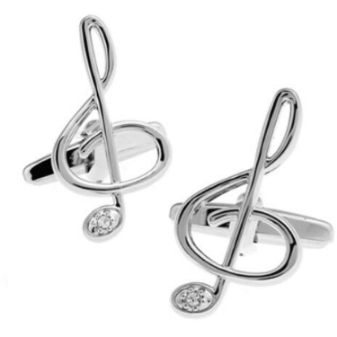 Image of Music Bumblebees Music Design Cuff Links Various - Musical Note, Guitar, Drum, Saxophone, Trumpet and Piano