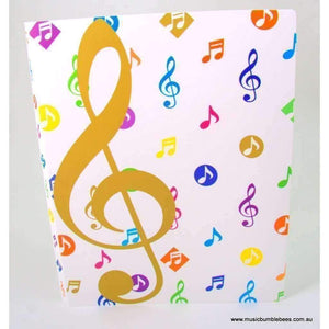 Music Bumblebees Music Folder A4 Clear Display Music Folder (20 pockets) - Colour