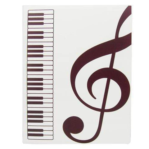 Image of Music Bumblebees Music Folder A4 Colour Music Notes Display Book Folder White (40 pockets)