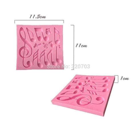 Image of Music Bumblebees Music Gifts,For Teachers Music Themed Fondant Icing Decoration Mold with Music Notes