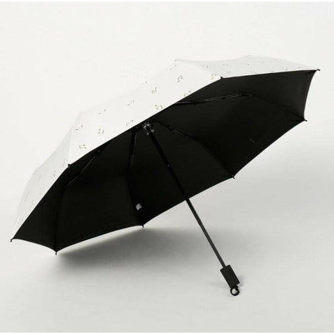 Image of Music Bumblebees Music Gifts Music Themed Musical Notes Black and White Retractable Umbrella