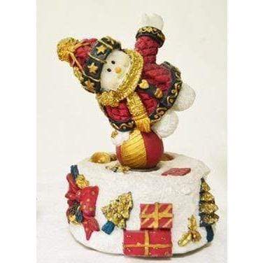 Image of Music Bumblebees Music Gifts Snowman Handstand Red Snowman Music Box - We Wish You A Merry Christmas