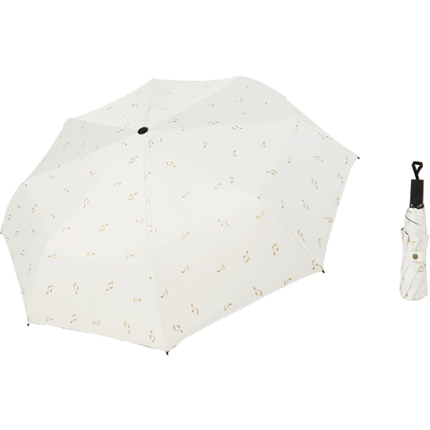 Image of Music Bumblebees Music Gifts White Music Themed Musical Notes Black and White Retractable Umbrella