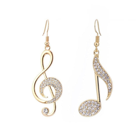 Image of Music Bumblebees Music Jewellery Music Notes Earrings - Quaver and Treble Clef