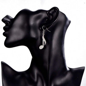 Music Notes Earrings Gold - Quaver and Treble Clef