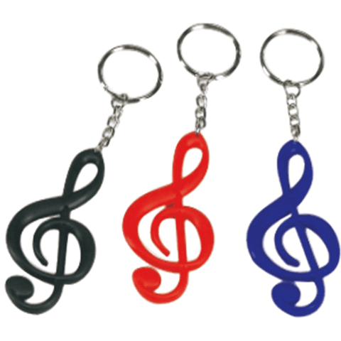 Image of Music Bumblebees Music Keyrings G Clef / Treble Clef Keyring / Keychain - Assorted Colours