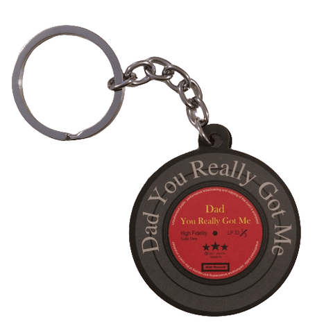 Image of Vinyl Record Keyring - Favourite Dad "Dad You Really Got Me"