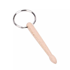 Music Bumblebees Music Keyrings Wooden Drumstick Keyring