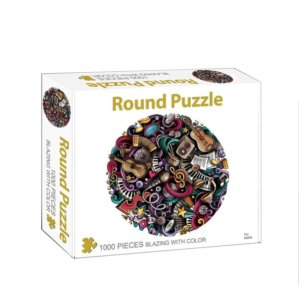 Wave  1000 Piece Round Wooden Jigsaw Puzzle – Bzonka