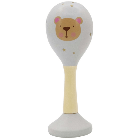Image of Toyslink Music Party Needs Bear Wooden Baby Animal Maracas