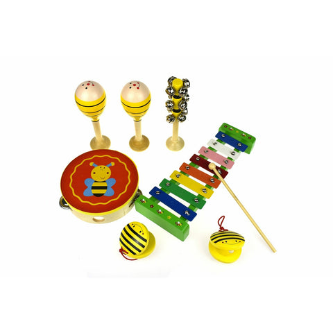 Image of Music Bumblebees Music Party Needs Bumblebees Children Musical Instrument Set - 7 Piece Set