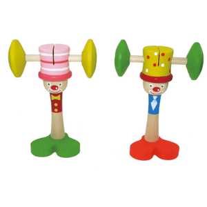 Kaper Kidz Music Party Needs Wooden Clown Head Banger / Rattle