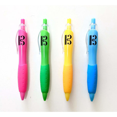 Image of Music Bumblebees Music Pens Alto Clef Giant Music Themed Round Pens - Treble, Bass or Alto Clef