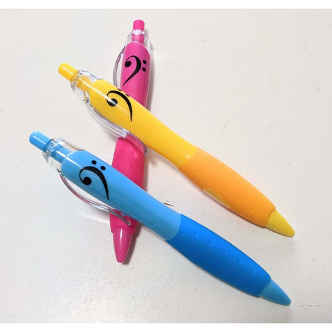 Image of Music Bumblebees Music Pens Giant Music Themed Round Pens - Treble, Bass or Alto Clef
