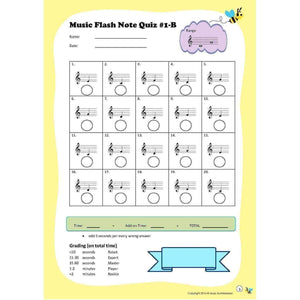 Music Bumblebees Music Publications Music Flash Note Quiz  (Digital Download)