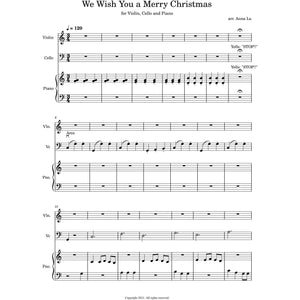 Music Bumblebees Music Publications We Wish You a Merry Christmas - Piano Trio (Digital Download)