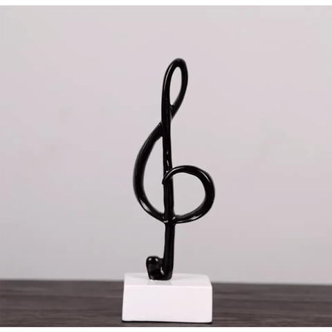 Image of Music Bumblebees Music Sculpture G Clef / Treble Clef Black Sculpture 20cm