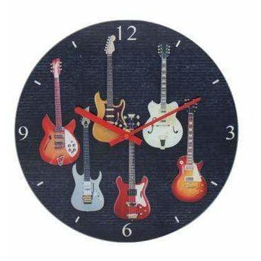 Image of Music Bumblebees Music Snack Tray Electric Guitars Clock 30cm