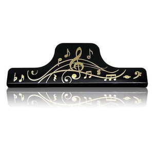 Music Bumblebees Music Stationery Large Clip (Cross Page) - Black Music Notes