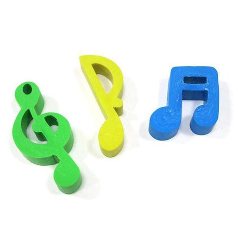 Image of Music Bumblebees Music Stationery Music Notes Rubber (Eraser) - Set of 3