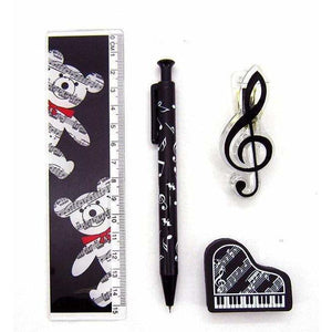 Music Bumblebees Music Stationery, Music Pencil, Music Gift, Music Gift Pack, Music Stationery Pack Music Themed Stationery Pacer Set - Pack of 4
