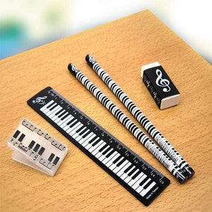 Music Bumblebees Music Stationery, Music Pencil, Music Gift, Music Gift Pack, Music Stationery Pack Music & Christmas Themed Stationery Set - Pack of 5