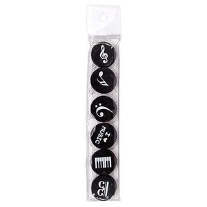 Music Bumblebees Music Stationery Music Themed Fridge or Whiteboard Magnets (Set of 6)