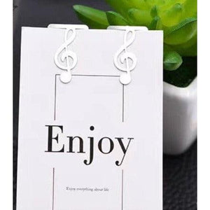 Taobao Music Stationery Small Silver Metal G Clef Bookmark - Box of 30