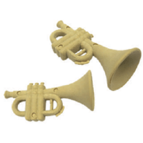 Image of Music Bumblebees Music Stationery Trumpet Shaped Rubber / Eraser