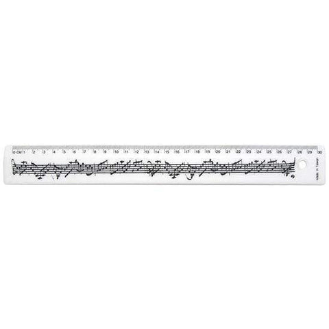Image of Music Bumblebees Music Stationery White 30cm Ruler (non-slip) - Music Scores