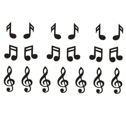 Image of Music Bumblebees Music Stickers Music Notes Waterproof Temporary Tattoo Stickers