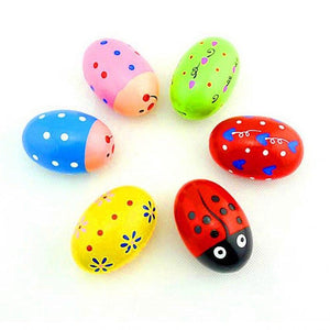 Wooden Percussion Musical Egg, Maracas, Egg Shakers for Children - Set of 5